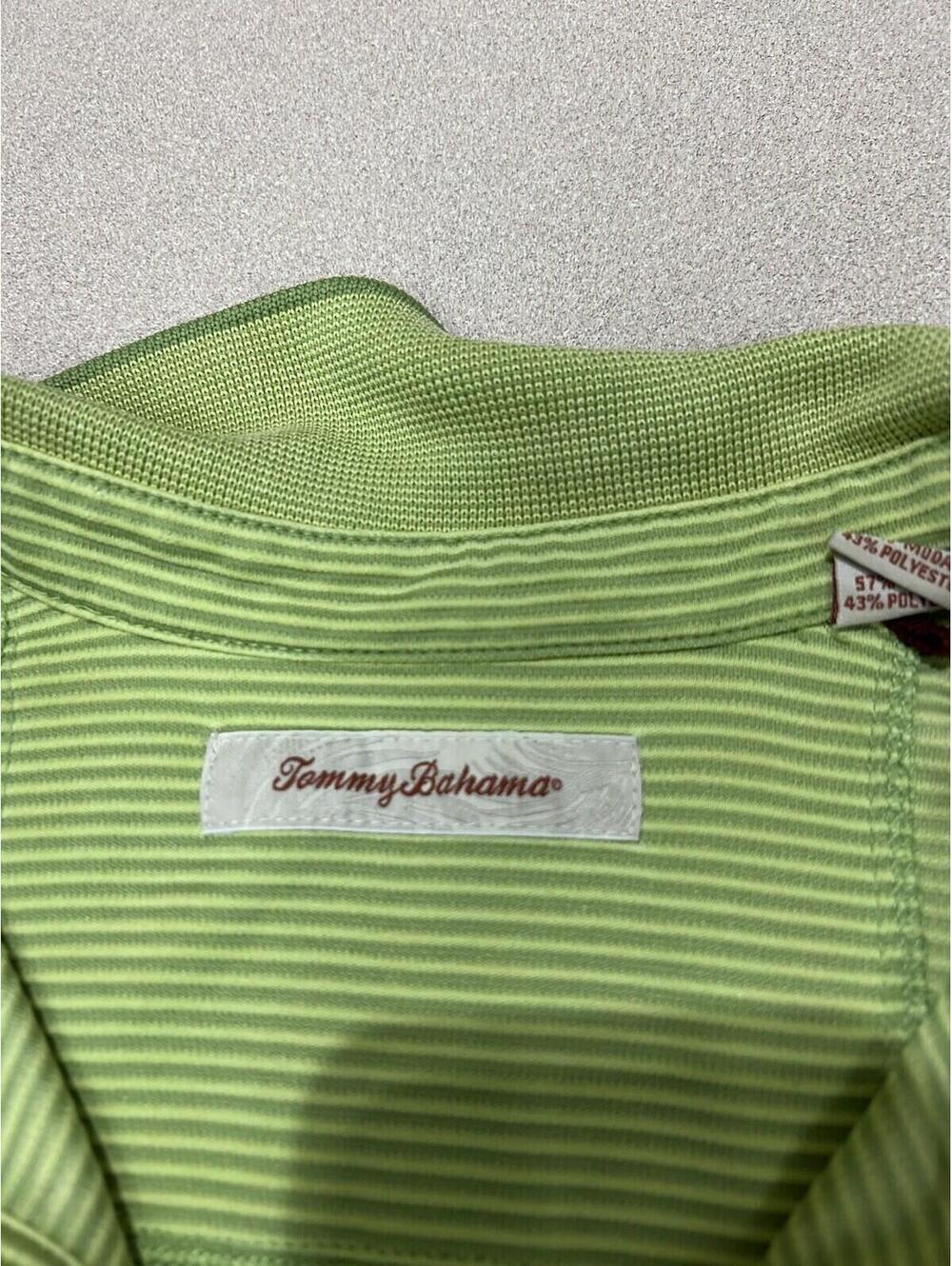 Tommy Bahama Relax Mens Polo Shirt Green Stripe  Size Xl 292